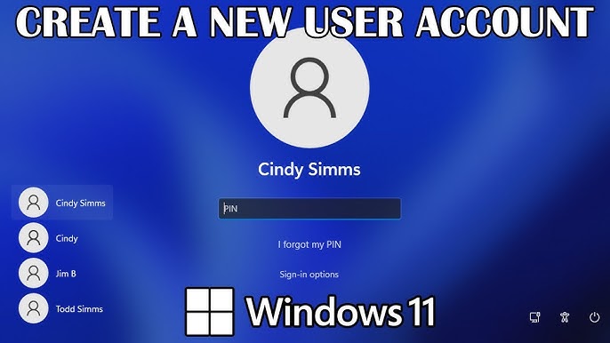 How to create a new user account in windows 11