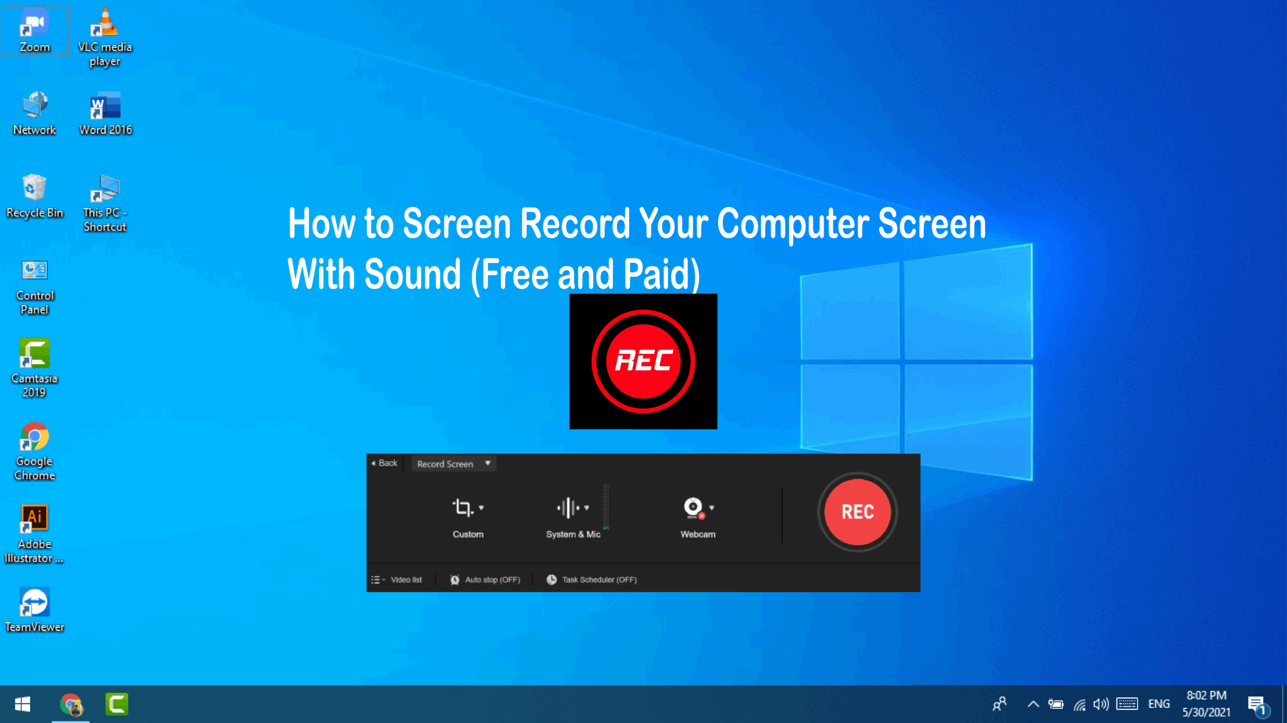 How to record your screen with audio on windows