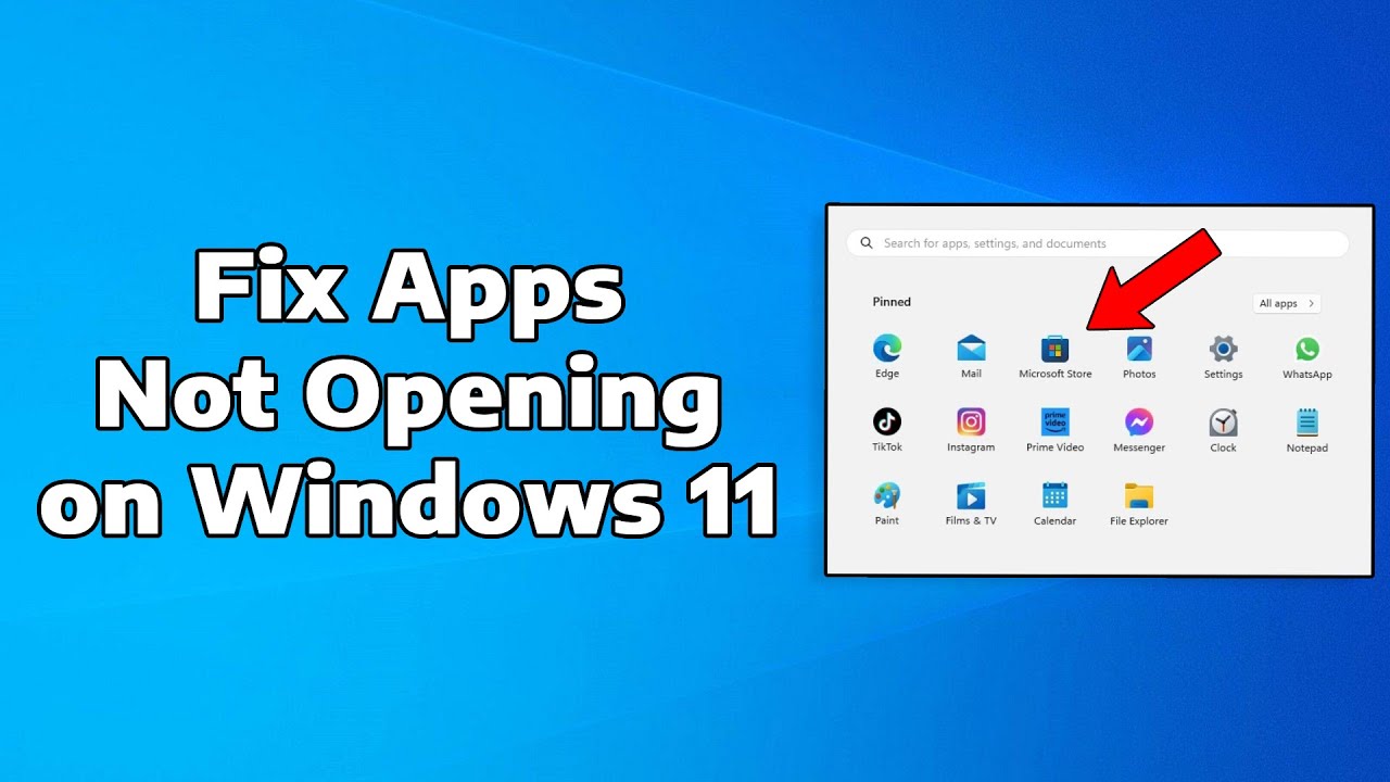 How to fix app not opening in windows 11