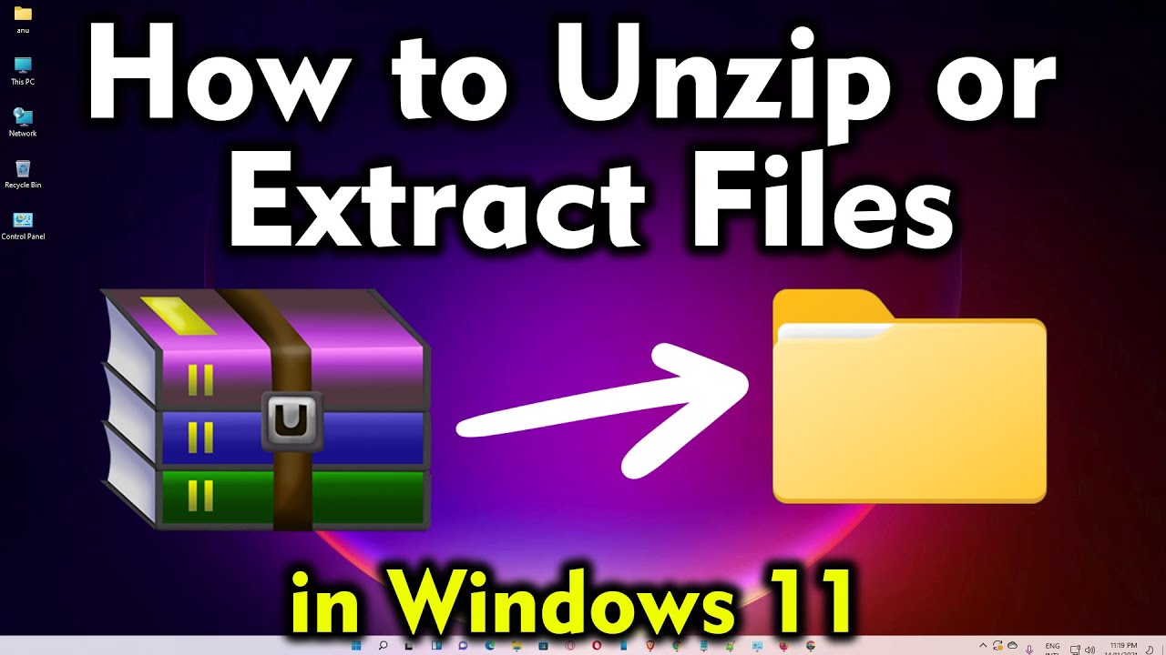 How to unzip files on windows without software
