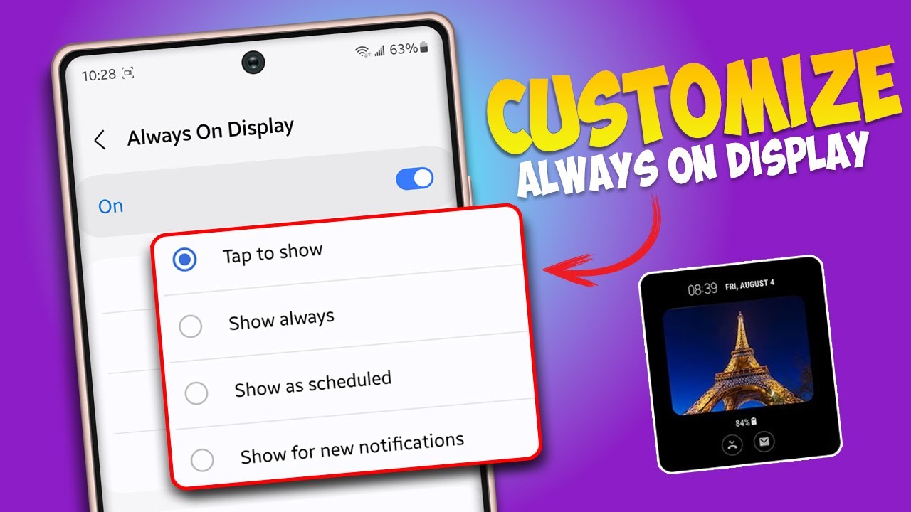 How to Customize Samsung Always-On Display with Animation